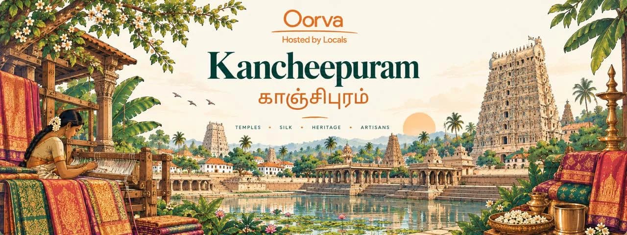 Kancheepuram banner — temples, silk, heritage and artisans, hosted by locals
