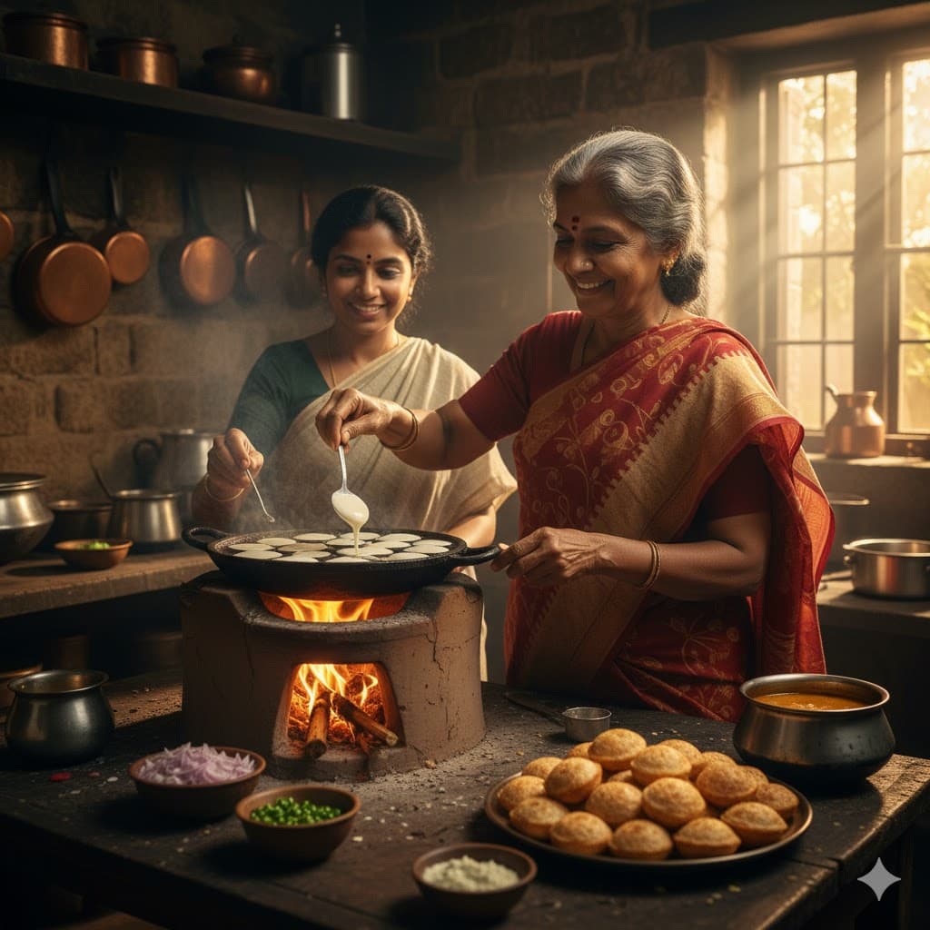 Home-style Tamil meal shared with a local family